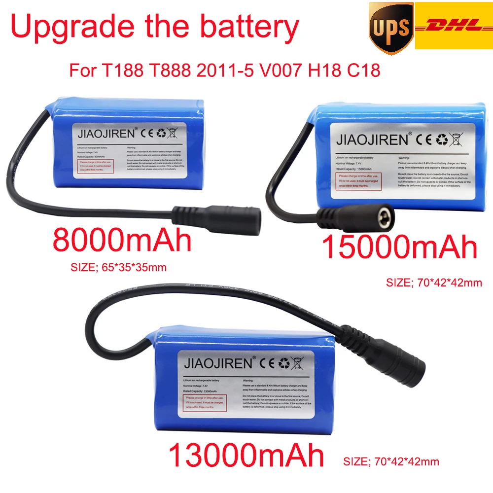 

Upgrade 7.4V 8000/13000/15000mah Lipo battery For T188 T888 2011-5 RC Fish Finder Fishing Bait Boat Spare Parts RC toy accessory