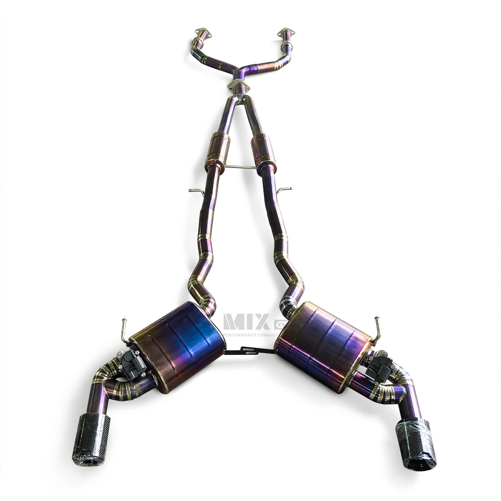 Titanium Catback for Q50 2.0T  2014-2022 Engine New Dual X Pipe Design Valvetronic Muffler Exhaust