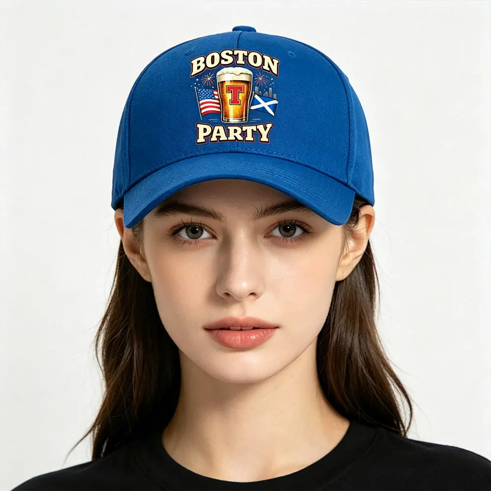 Boston T‑Party Scotland Football Baseball Cap Soccer Cup 2026 Hats Funny Scottish Lager Sunhat Scotland Football Fans Peaked Cap