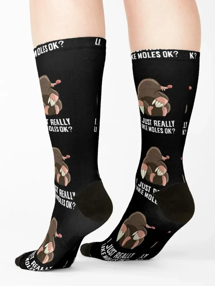 Mole - I just really like moles ok? Socks cute christmas gifts golf Novelties Men Socks Luxury Brand Women's