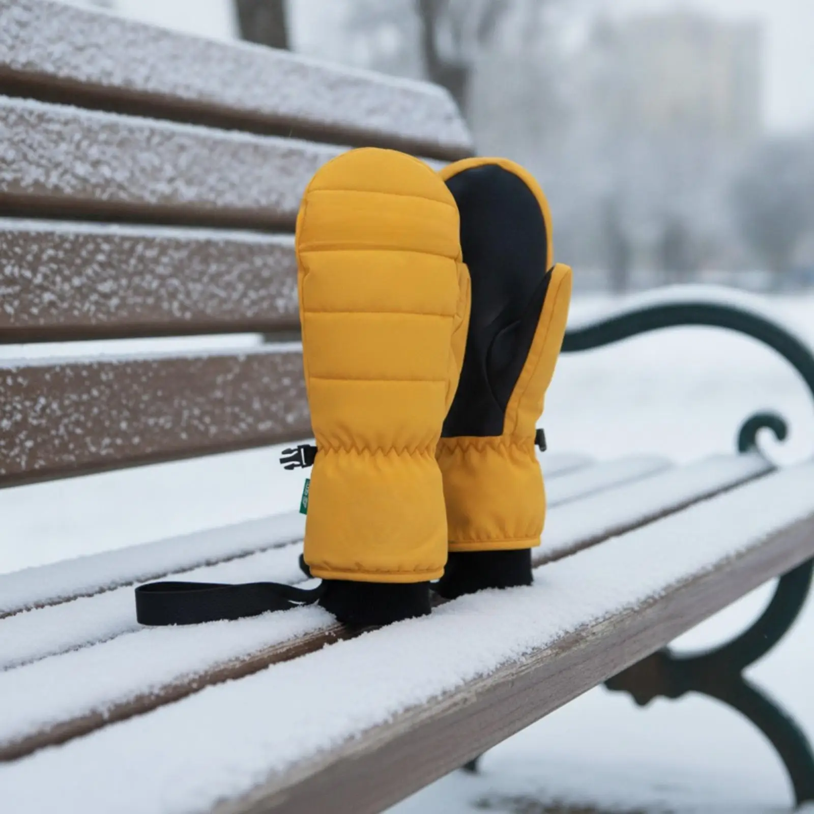 Insulated Winter Gloves for Snowboarding Men Women Waterproof Fleece Ski Mittens with Quilted Shell and Secure Wrist Fastening