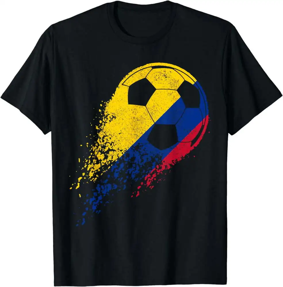 Colombia Soccer Colombian Flag Pride Soccer Player T-Shirt For Men Clothing Women Short Sleeve Tees New Arrival Unisex Summer