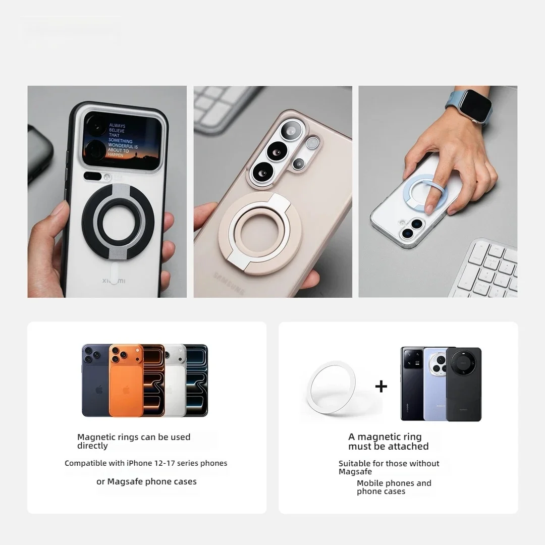 Double-Sided Magnetic Silicone Finger Ring Phone Holder Mobile Phone Accessories Ultra-Thin Stand For iPhone Samsung HUAEWEI view 5