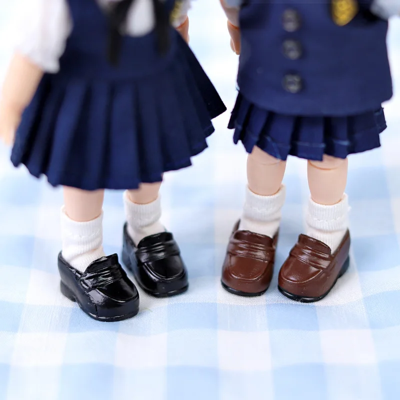 OB11 Doll shoes 1:12 Plain Body Student Uniform Shoes Classic Rubber Shoes for P9 Doll Gifts