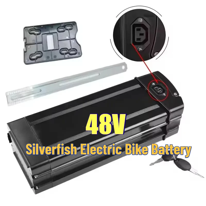 

48V Silverfish Electric Bike Battery 20Ah 30Ah Large Capacity 18650 Lithium-ion cells Built-in Bms for 250W~1000W E-Bike/Scooter