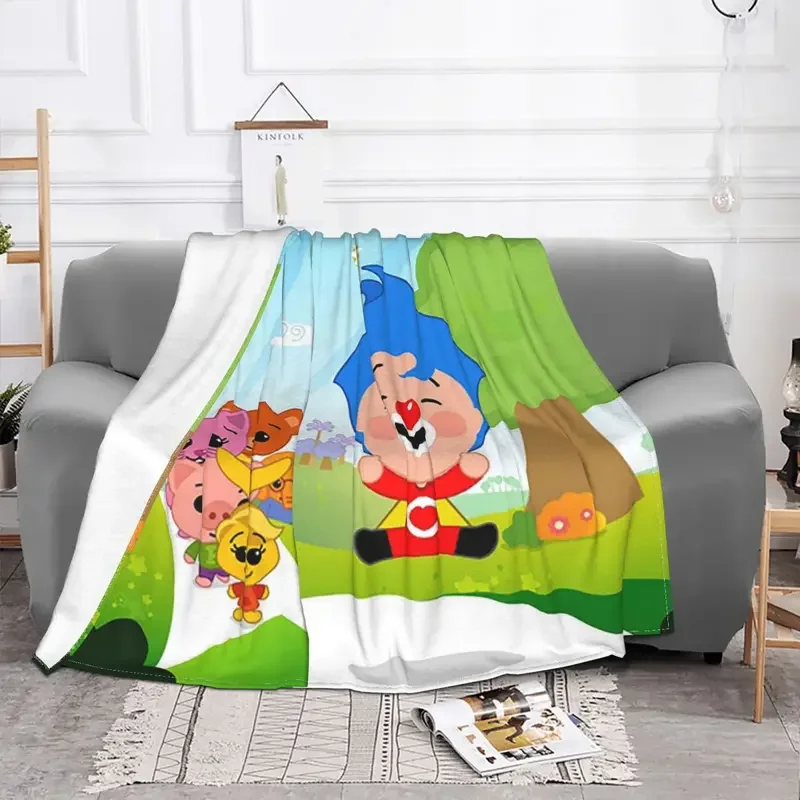 Plim Plim Anime Cartoon Flannel Throw Blankets cute for kids children Blankets for Bedding Office Ultra-Soft Bedspread