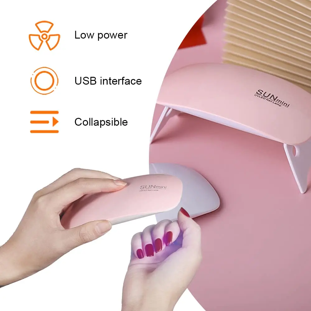 LINMANDA LED โคมไฟเล็บสําหรับเจล Mini UV Light สําหรับเล็บแบบพกพา LED โคมไฟเล็บเครื่องเป่าเล็บเจลโคมไฟสําหรับผู้หญิงและสาวเล็บ