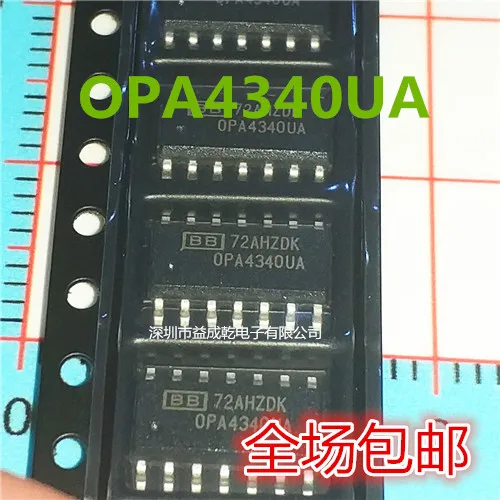 

20pcs original new OPA4340UA OPA4340 SOP14 Single Power Rail to Rail Operational Amplifier Chip