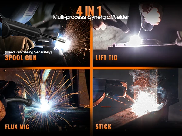 MIG Welder 3 in 1 HITBOX HIM200 Gas MIG Gasless MIG MMA Lift TIG 220V Single Voltage Welding Machine Wire Drawing Gun EU Plug