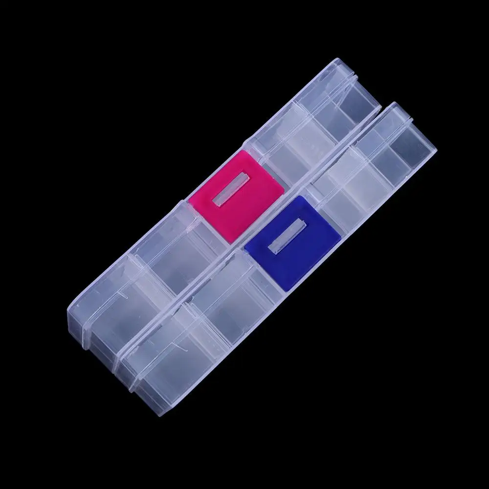 Accessory Box Fishing Lure Storage Case Square Plastic Transparent Fishing Tackle Box Storage Box 10 Compartments Fishing Box