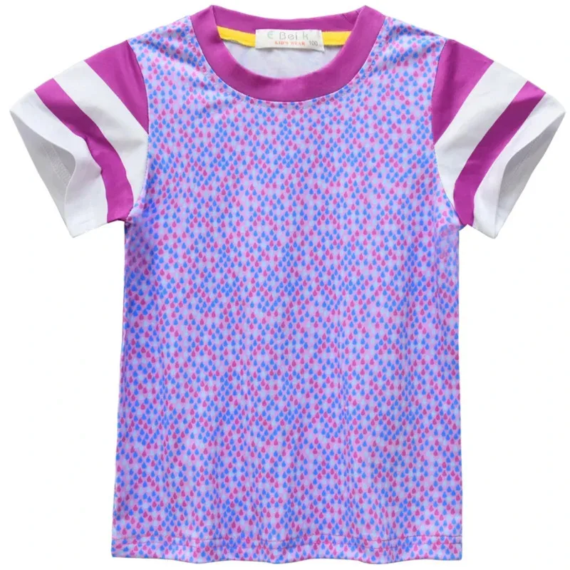 Costume cosplay eyber per bambini elementari estate vintage abiti da festa casual parrucca fiamma anime Wade T-shirt in cotone