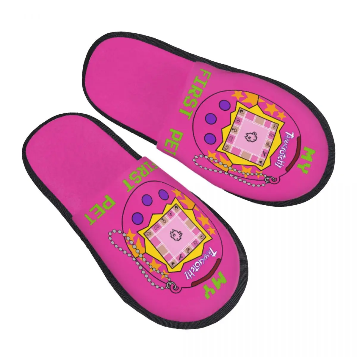 T-Tamagotchis Y2K Digital Pet Slippers for Women Men Home Shoes Soft SPA Slippers
