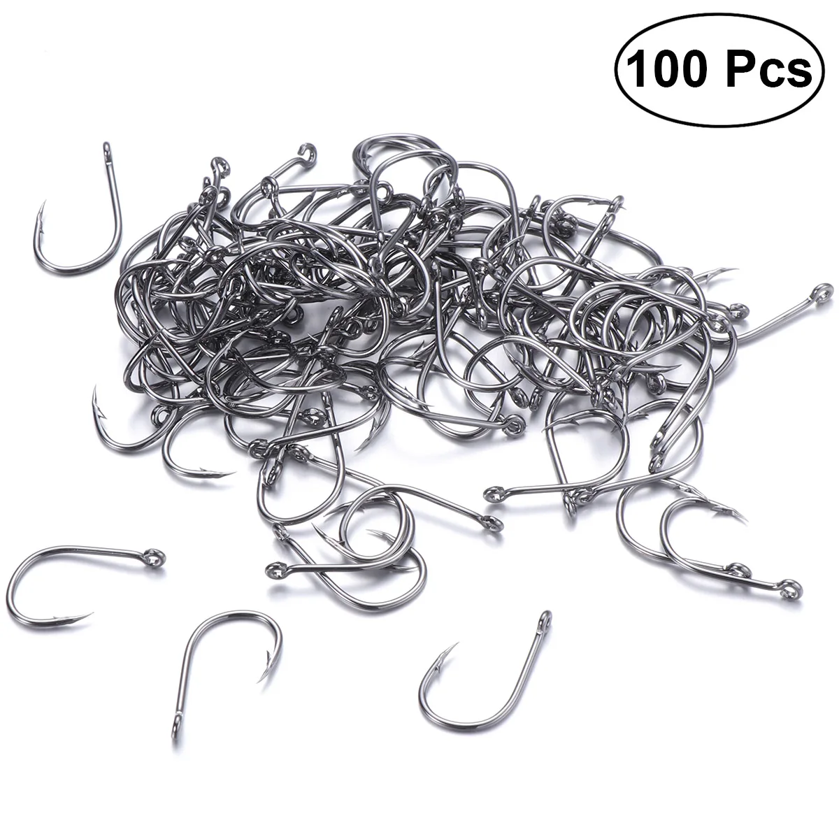 

100 pcs Boxed Steel Durable Saltwater Freshwater Fishing Saltwater Fishing Tackle Lure Hook Bait Hooks Bass Lure Hooks
