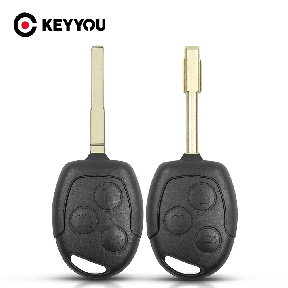 

KEYYOU 10 шт. для Ford Mondeo Focus 2 3 Festiva Fiesta Transit Fob 3 кнопки дистанционного ключа автомобиля чехол FO21 HU101 лезвие