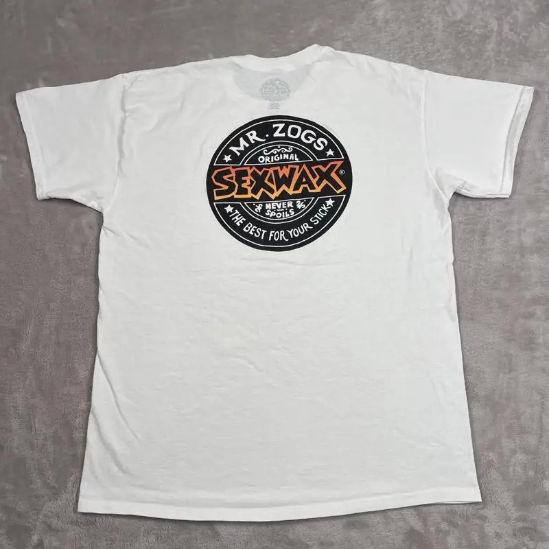 

Mr Zogs SexWax Рубашка Мужская Размер Большой Белый Графический С Коротким Рукавом Хлопковая Круглый Вырез