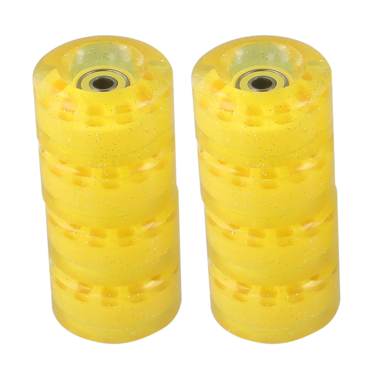 

Wheels Set Roller Skate Wheel Accessories Easy Installation Parts Quad Skateboard Spare For Double-Row Roller Skates Brand New