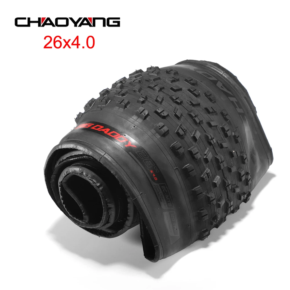 Chaoyang Bicycle tire 26x4.0 (100-559) 120TPI 1250g folding type MTB mountain ATV beach bike city fat tires 26inch high quality