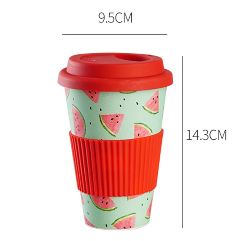 401-500ml Eco Friendly Bamboo Reusable Travel Cup For Outdoor Portable Mug Tea Coffee Cup Coffee Tea Water Juice Mug Flask Gift