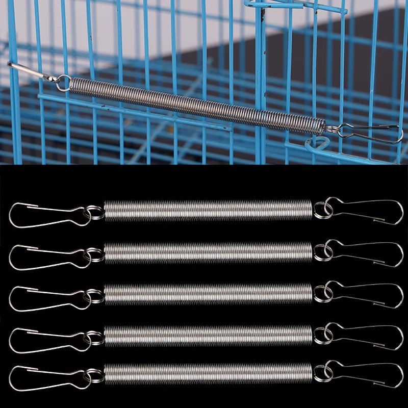 5/10pcs Pet Rabbit Cage Replacement Springs  3.1 Inch with 2 Clips Fastening Water Bottle for Rabbit Hamster