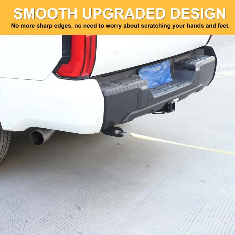 

For Toyota Tundra 2022-2024 Carbon Steel Black Car Rear Anti-Collision Beam Towing Eye Tow Hook Car Exterior Accessories