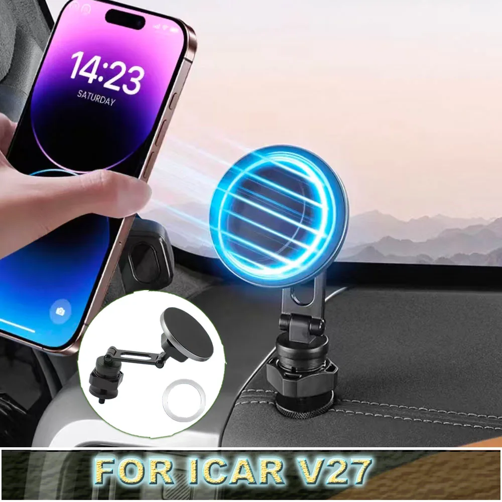 Suporte de Telefone para Carro com Gravidade para Chery ICAR V27 2026 2027 - Suporte Especial para Painel