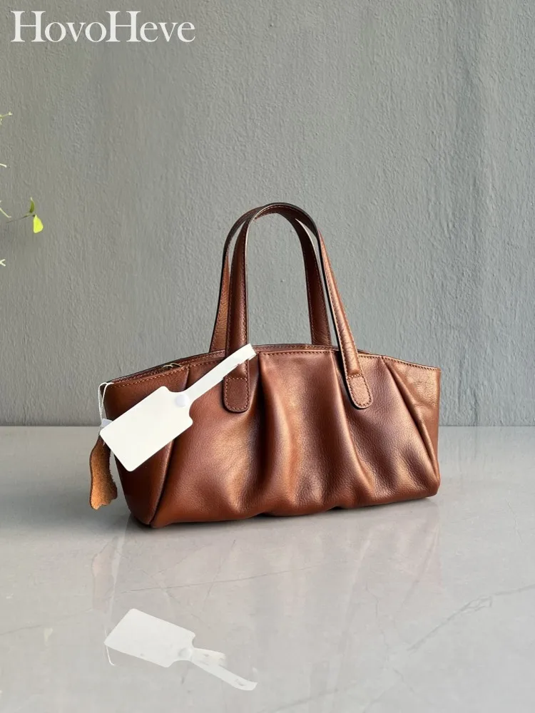 Ladies High Quality Fashion Concise Zipper Handbag Genuine Leather Crossbody Bags Solid Color Cowhide Hasp Single Shoulder Bag