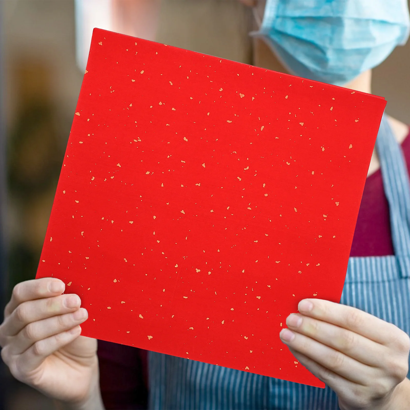 40 ورقة فارغة من ورق شوان ورق الأرز الأحمر للخط فو شخصية مهرجان لوازم الحفلات الصين الحرفية