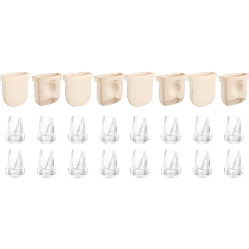 as96-24pcs-ダックビルバルブ-シリコンダイヤフラム-eufy-e10-e20-s1-s1-pro-交換部品、ウェアラブル搾乳器アクセサリー用