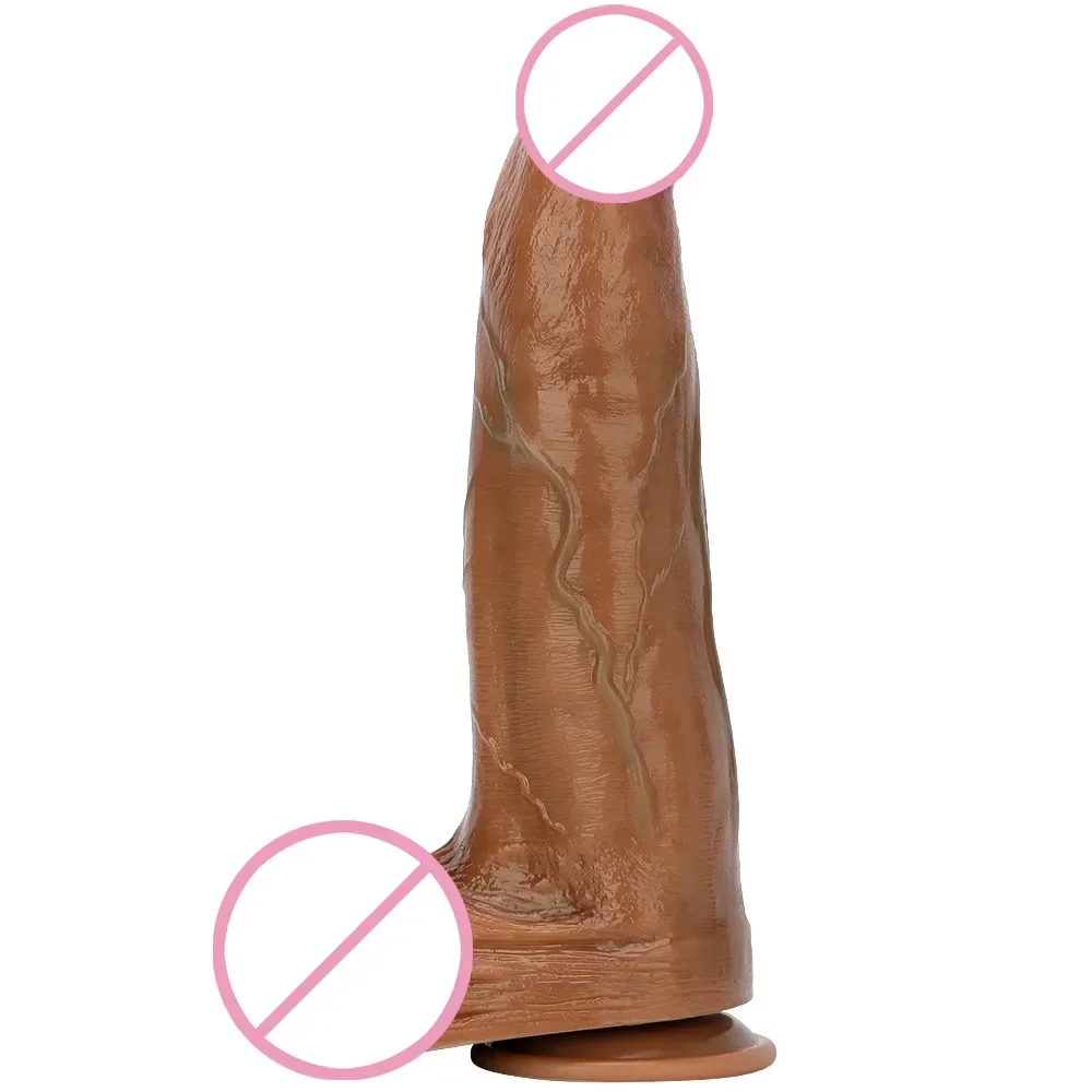 Silicona líquida 33 cm Realista Super Grueso Consolador de gran tamaño 13 pulgadas Copa fuerte Pene con glande artificial para parejas de lesbianas homosexuales 33cm Realistic Super Thick Dildo 13inch Strong Cup Penis