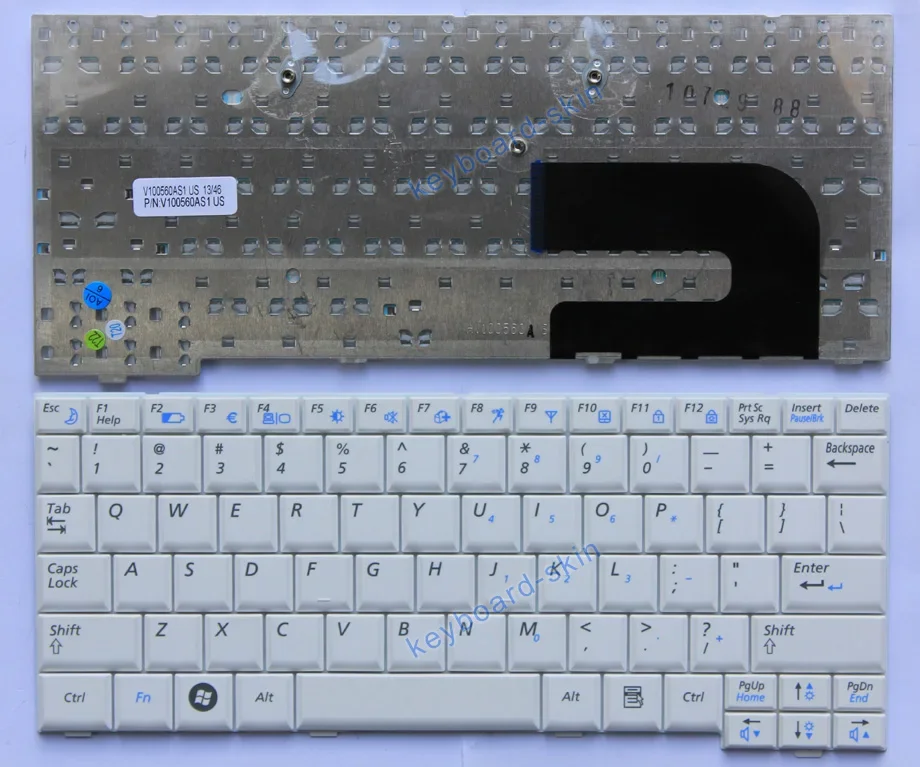 New US Keyboard white for Samsung NP-NC10 ND10  N110 N130 N140 NC10 ND10 N108 laptop