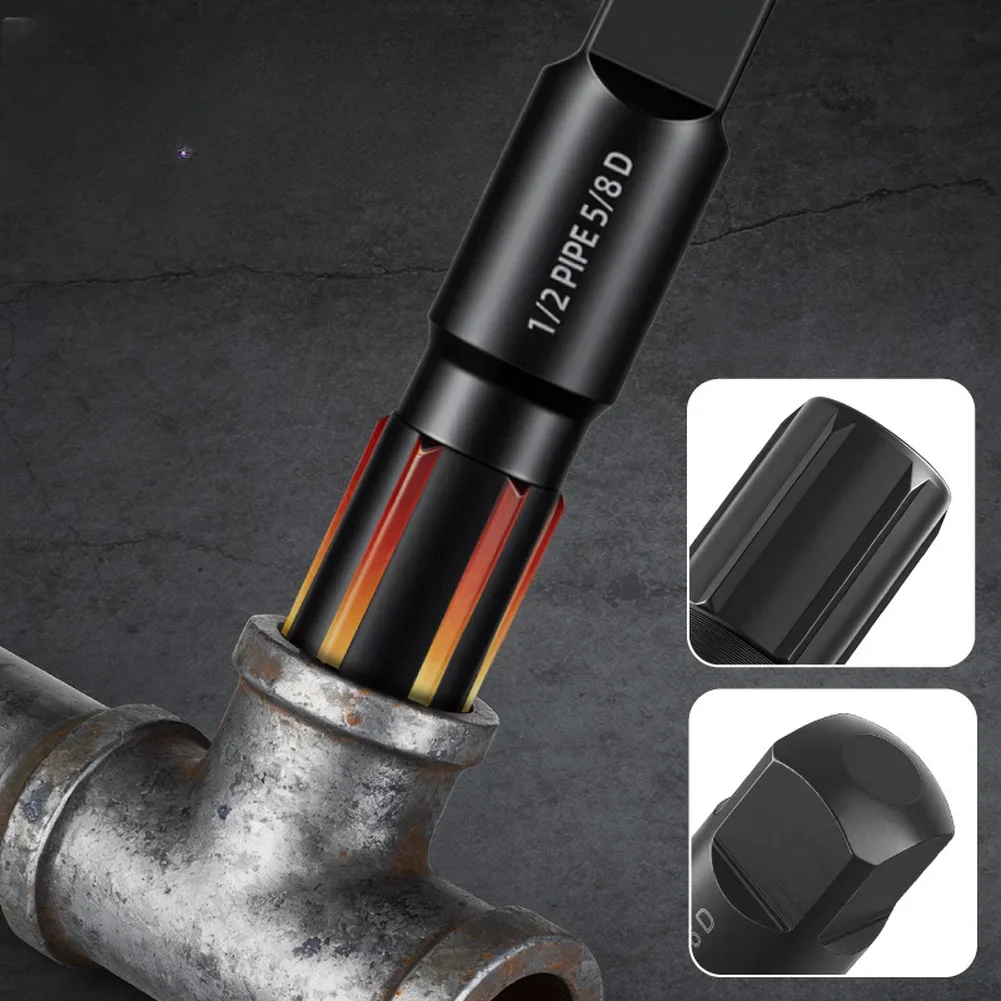 Broken Pipe Extractor Tool Kit For Removing Damaged Threaded Pipes Fittings Sizes 1/8 To 1 Inch Plumbing Repair With Grip Design