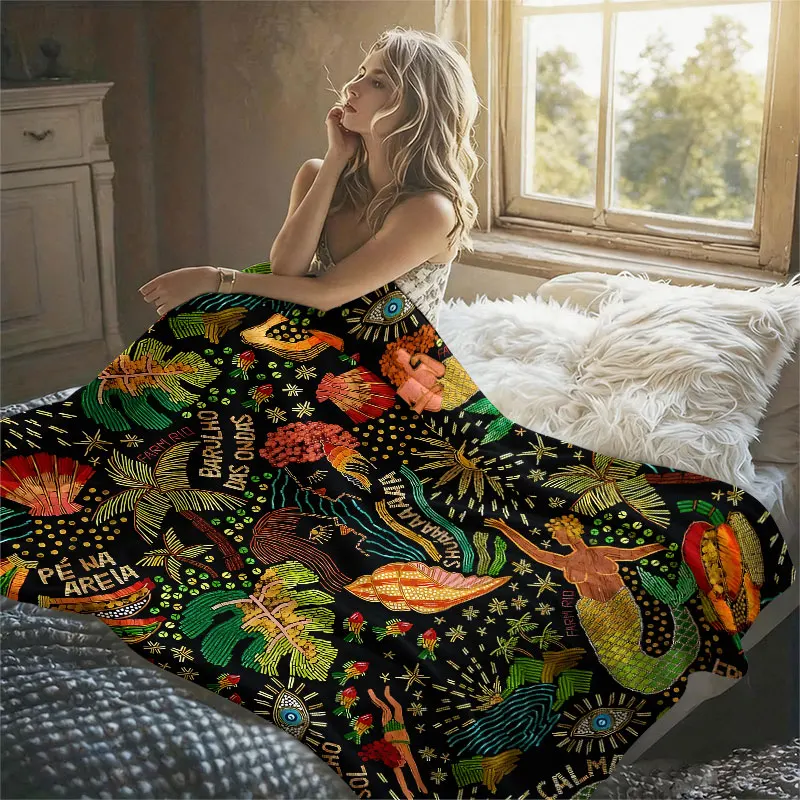 123456  Polka Dots Ultra-Soft Fluffy Flannel Blanket Super Cozy Lightweight Bed Blanket for Halloween Sofa Bed Christmas
