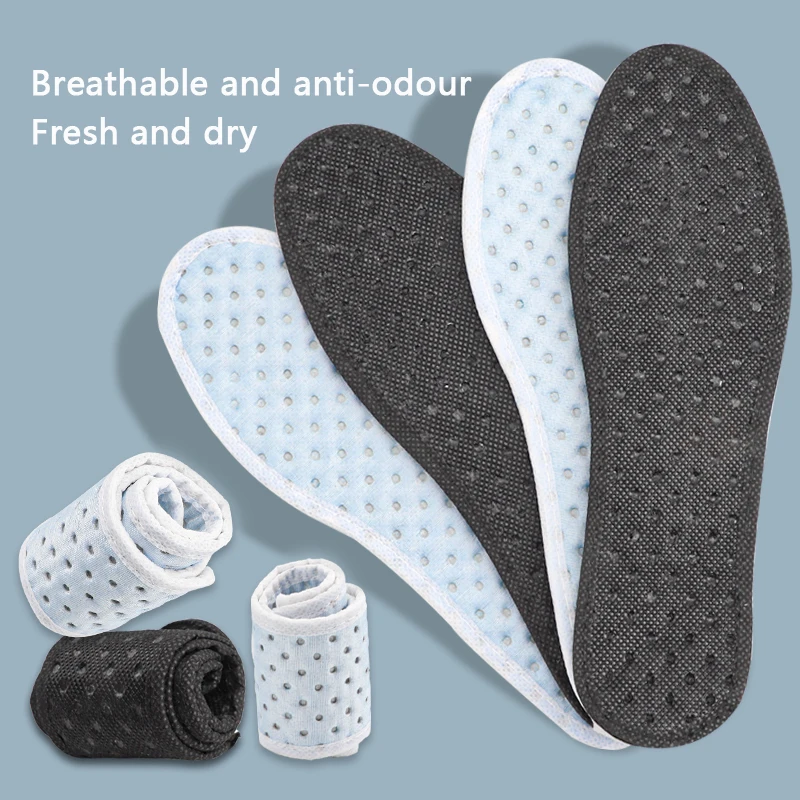 1Pair Plant Deodorant Shoe Insole Sport Running Breathable Cushion Shock Absorbing Insert Bamboo Charcoal Antibacterial Foot Pad