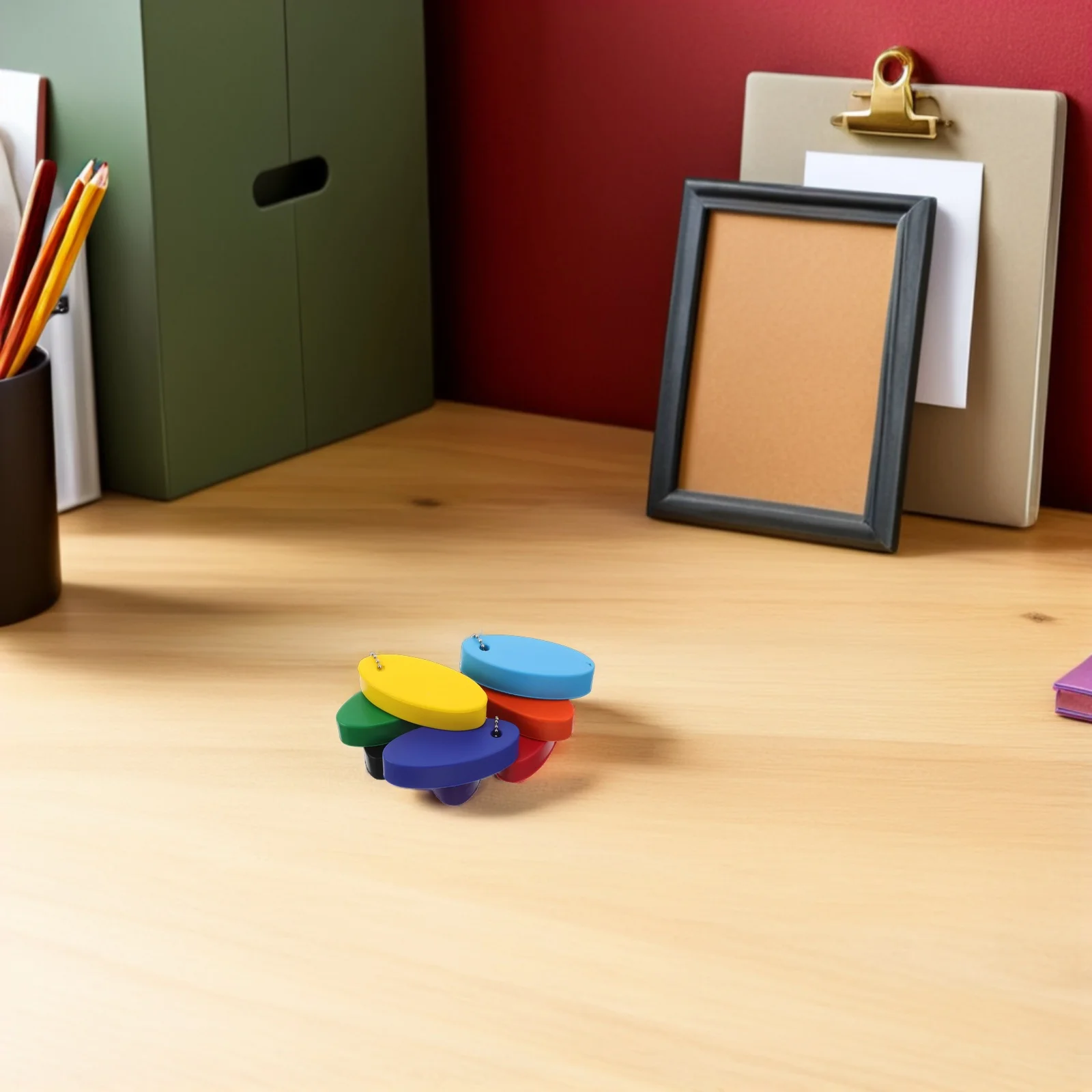 

8Pcs Waterproof Foam Floating Keychain Oval Shaped Key Ring Lightweight Durable for Boating Fishing Sailing Outdoor Sports