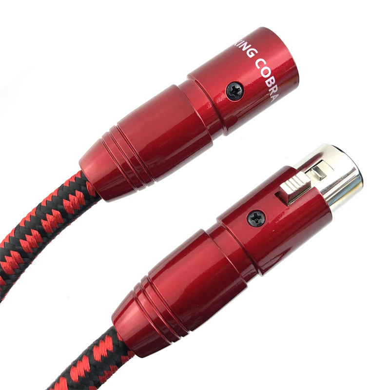 

King Cobra XLR Cable PSC (Perfect-Surface Copper ) HiFi Audio Power Amplifie Balanced Cable with Packaging Box