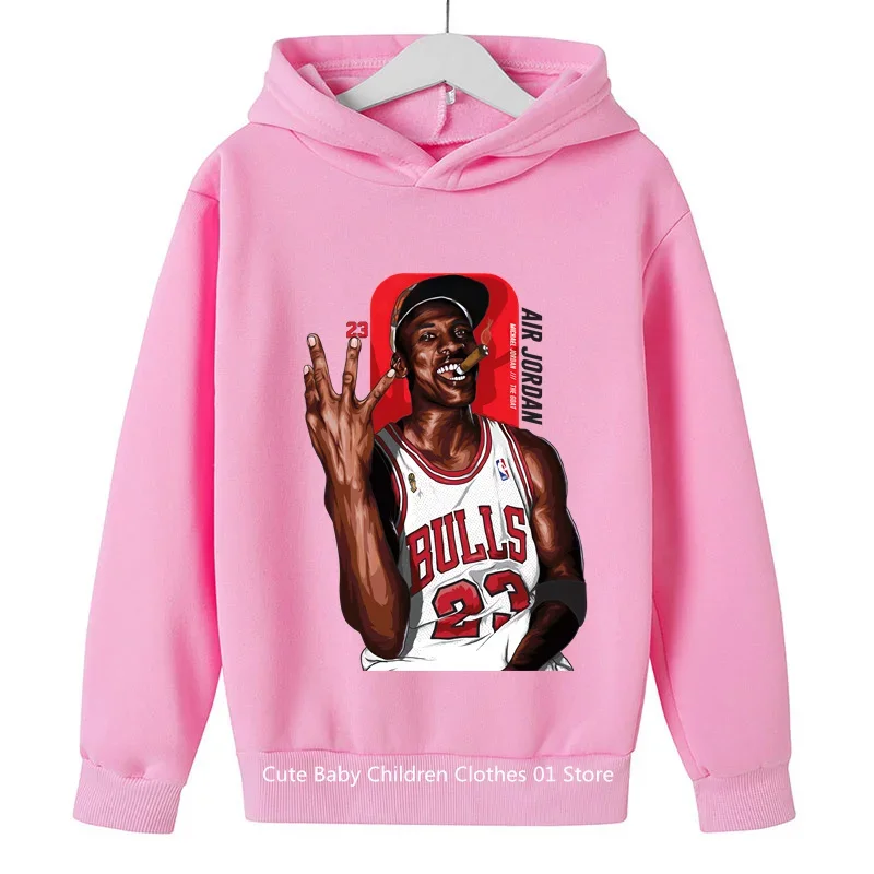 2024 Hot Selling Kids Sports Hoodie Top Kids Clothing Fashion Baby Boys Clothing Fall Warm Star Nba Jersey For Kids