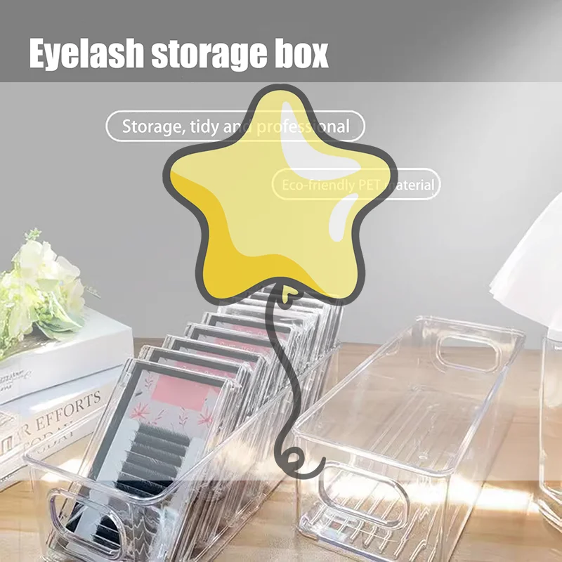 صندوق تخزين الرموش الشفاف منظم المكياج الرموش الصناعية الغراء أصحاب البليت تطعيم الرموش التمديد