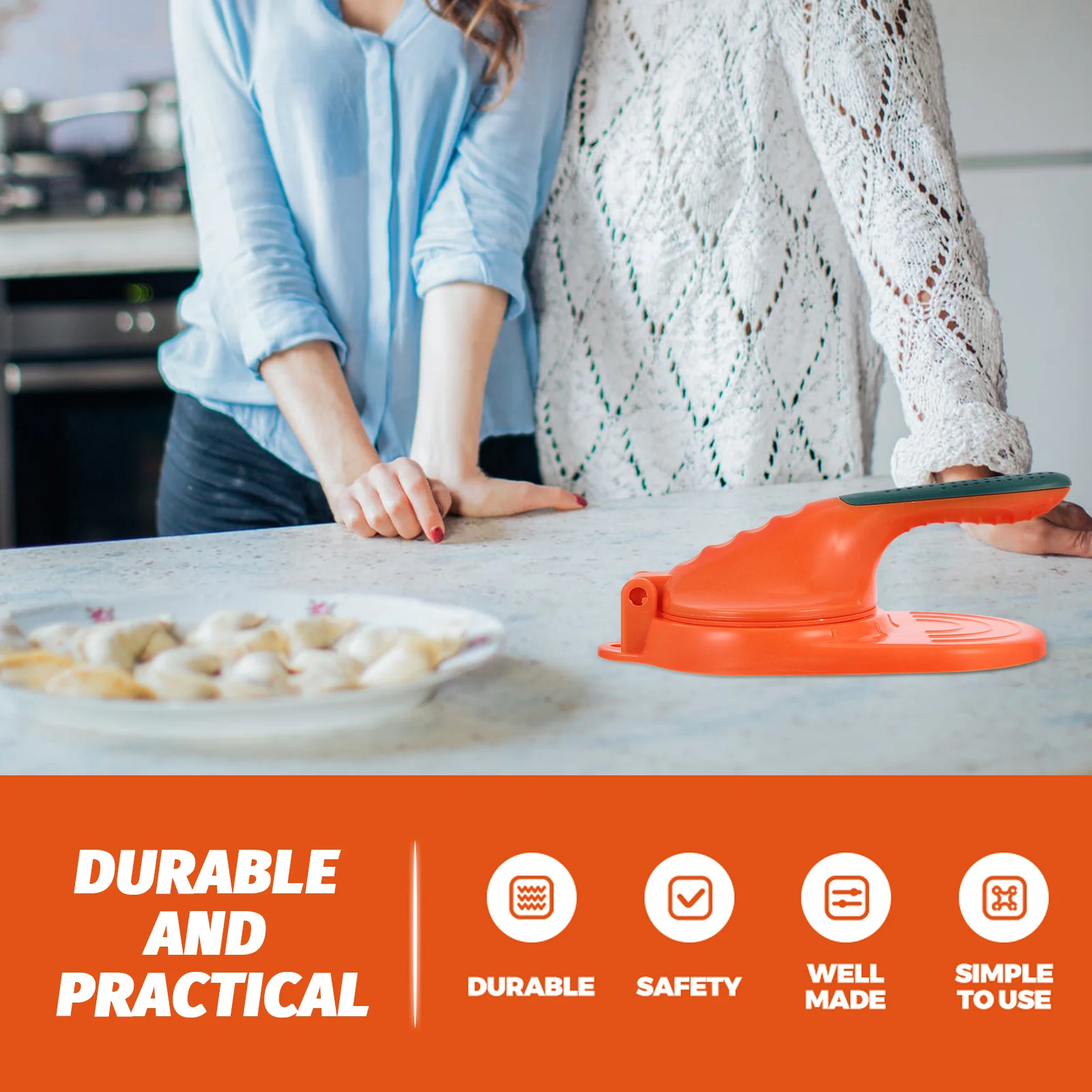 

Dumpling Presser Machine Premium Quality Non-Stick Surface Easy Clean Home Kitchen Tool for Uniform Dough Pressing Professional