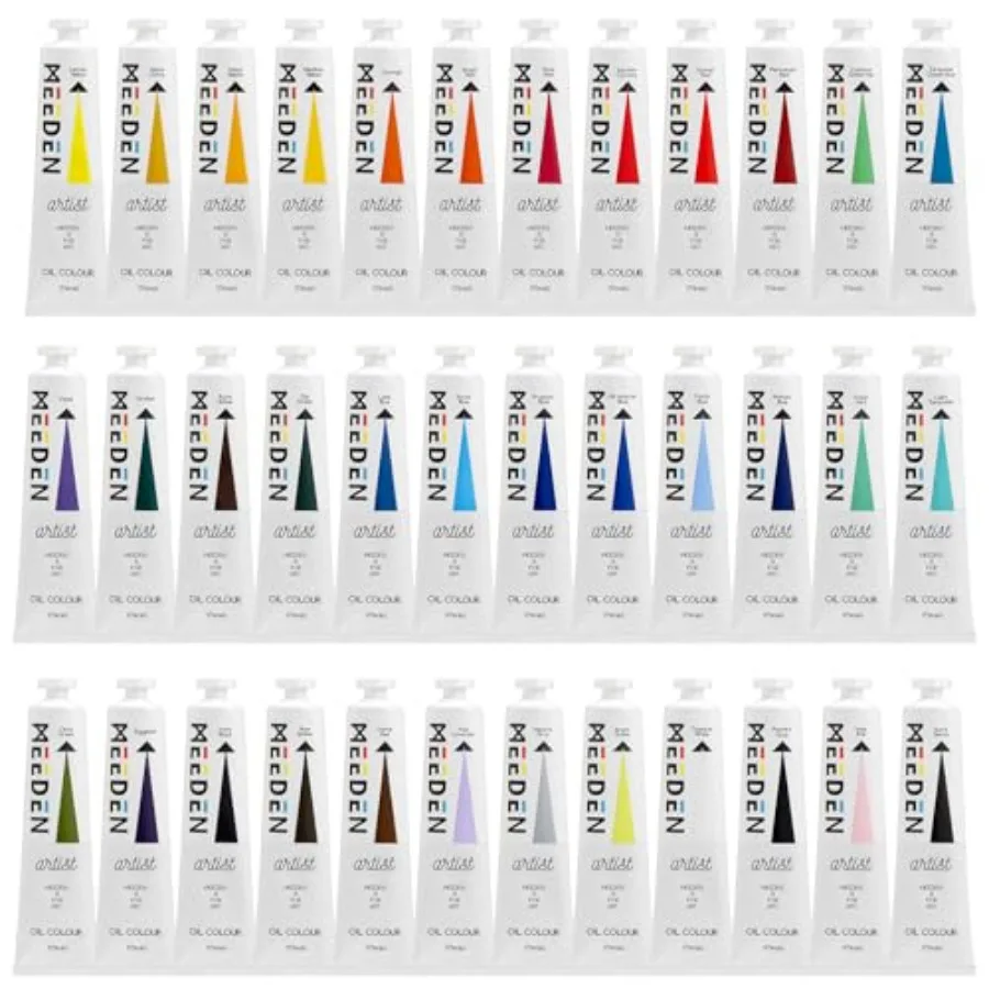 

Набор художественных масляных красок - 36 цветов по 170 мл/5,7 унций в тюбиках - Художественные принадлежности для рисования на холсте