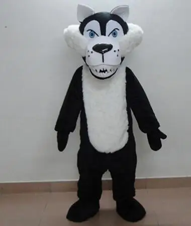 Costume della mascotte del fumetto del lupo sveglio della schiuma di vendita calda Costume della mascotte di Halloween del vestito operato di natale della peluche