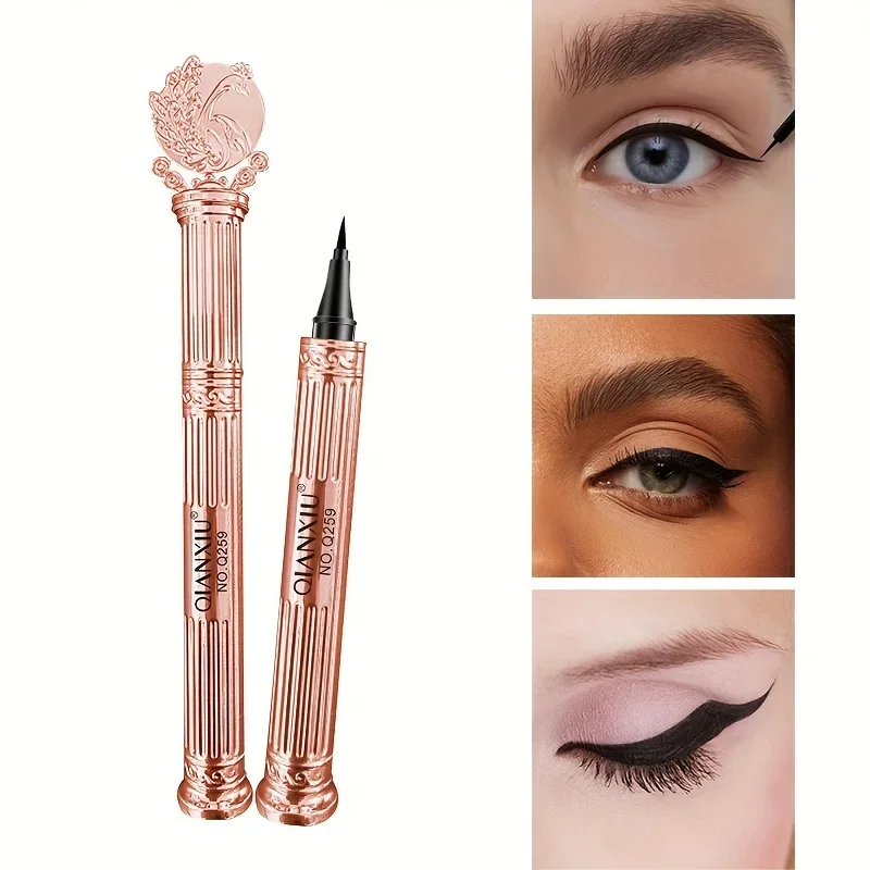 Rose Gold Liquid Eyeliner - อายไลเนอร์สีดําธรรมชาติคุณภาพสูง กันน้ํา แห้งเร็ว ติดทนนาน