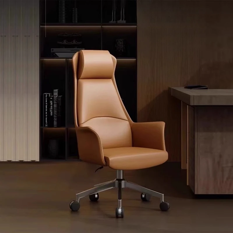 

Designer Cheap Office Chair Soft Modern Brown High Comfortable Desk Chair Ergonomic Relaxing Silla Escritorio Office Furniture