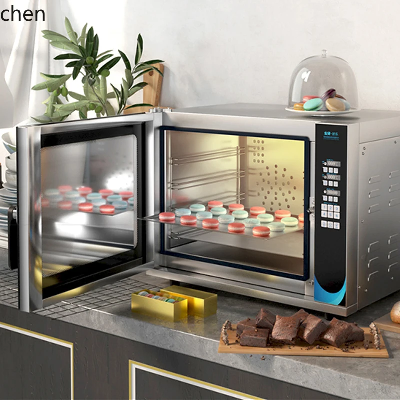 CP เตาอบลมร้อนเตาอบเชิงพาณิชย์ความจุขนาดใหญ่ชั้นเตาอบพิซซ่าสองชั้นเค้กขนมปังเตาอบไฟฟ้า