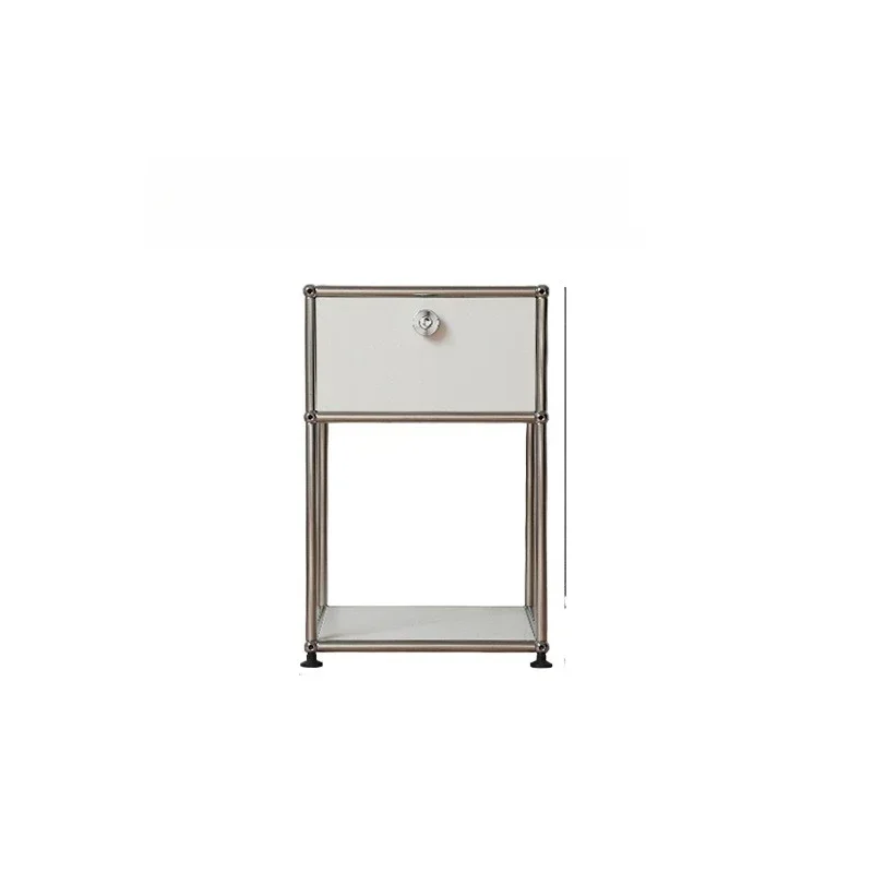 Medieval module bedside table household small apartment bedroom bedside narrow cabinet simple sofa side cabinet