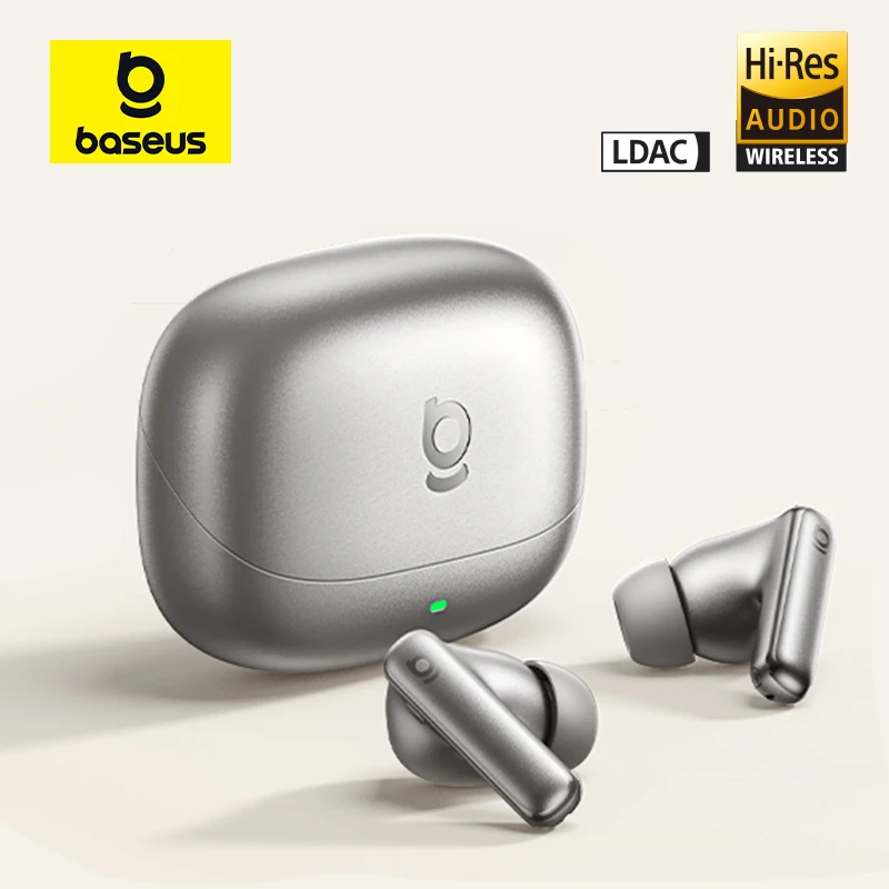Baseus Bowie MP1 ANC Bluetooth 6.0 True Wireless Earbuds -55dB Adaptive Hybrid ANC Earphones Hi-Res LDAC 6-Mic ENC In-Ear buds