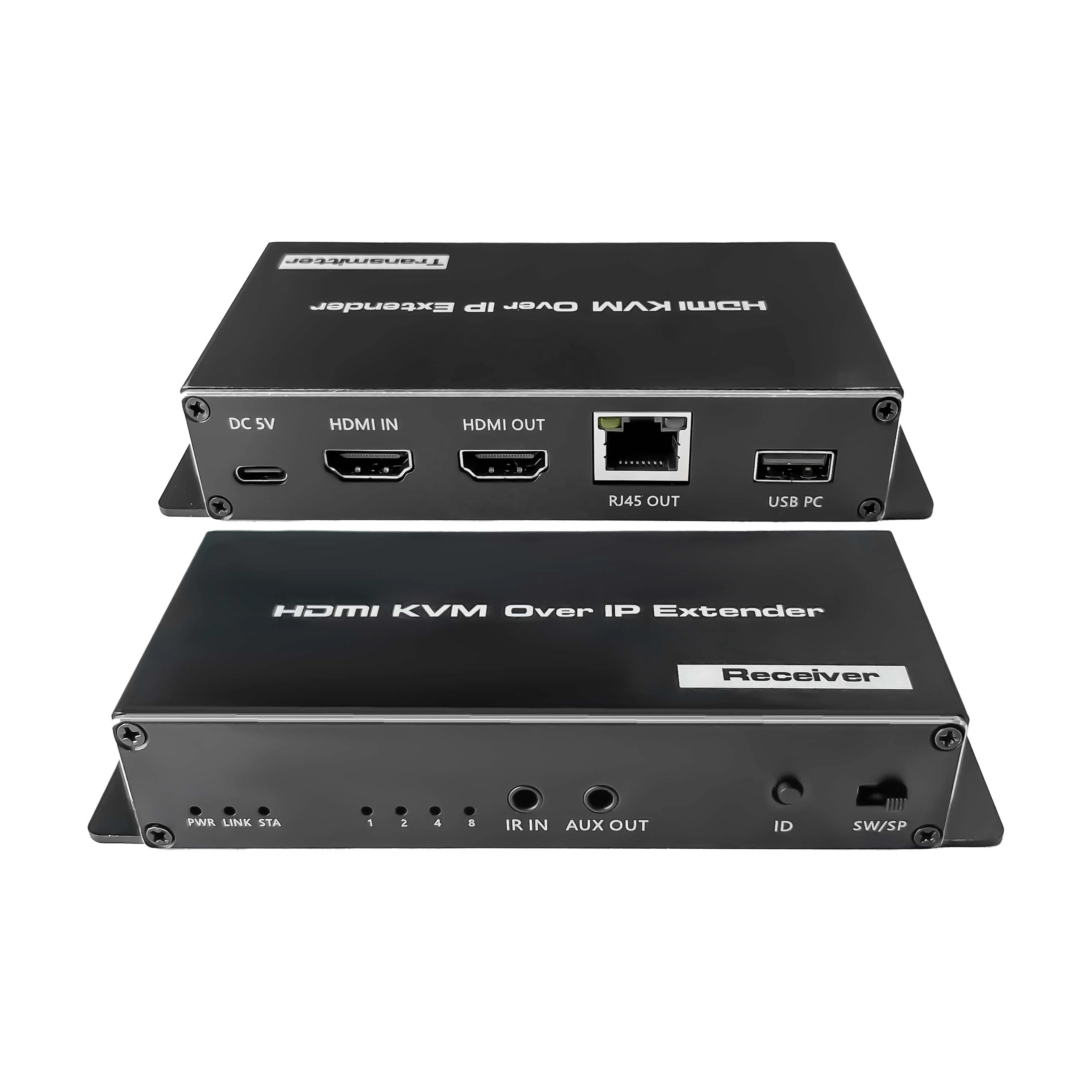 2025SYONG 200M KVM Extender HDMl Extender Network Cable Transmitter to RJ45 Network Port KVM High-Definition Extender