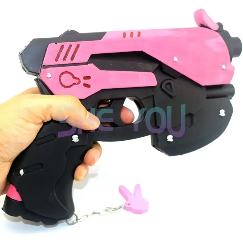 dd54 Anime Gra OW Rekwizyty D.Va Akcesoria DVA Rekwizyt Cosplay PVC Zabawka Pistolet Pistolet Zabawkowy Broń 27cm * 19cm