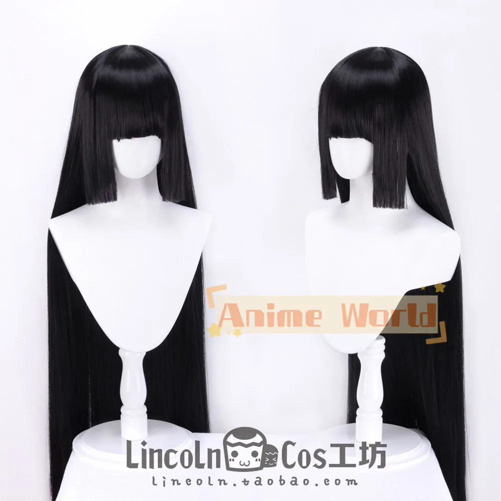 

Anime Hell Girl Enma Ai Cos Cosplay Wig Halloween Carnival Party Props Synthetic Hair Heat Resistant Fiber + Wig Cap