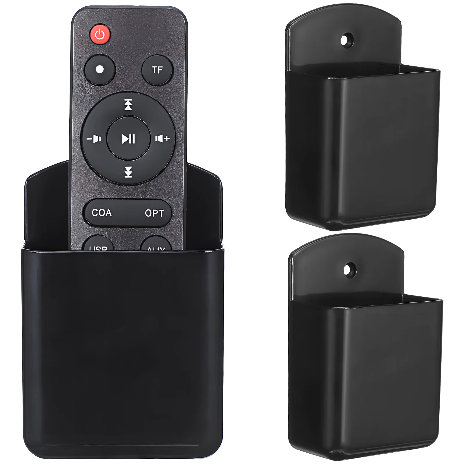 

3 Pcs Wall Storage Box Remote Control Holder Pen For Sponge Plastic Caddy Ceiling Fan Mount Brackets