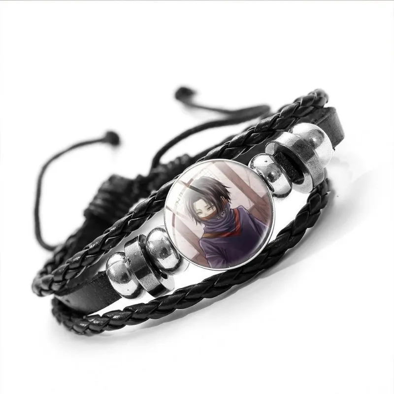 신제품 헌터 팔찌 일본 애니메이션 만화 성격 크리 에이 티브 다층 땋은 가죽 팔찌 휴일 선물